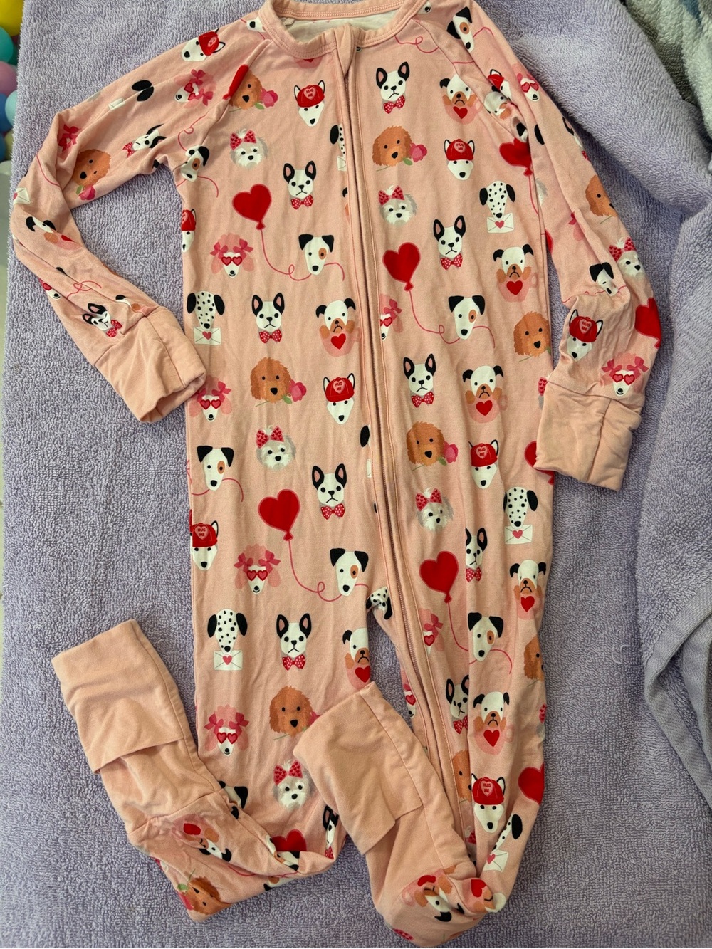 Puppy love zip pajama